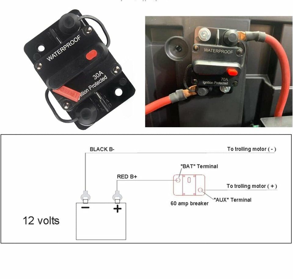 Akü Irgat Sigortası Otomatik Devre Kesici Şalter Anahtar 80A
