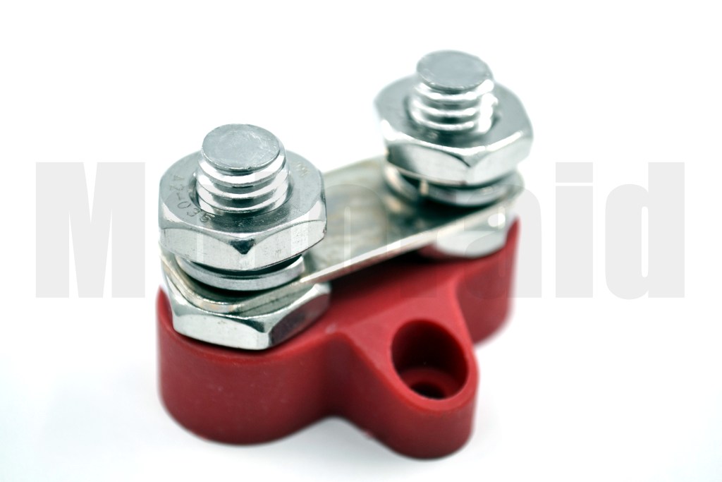 Çift Civata Kırmızı Şase Terminali 2XM10 Kutuplu