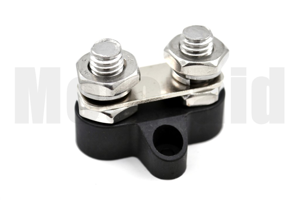 Çift Civata Siyah Şase Terminali 2XM10 Kutuplu