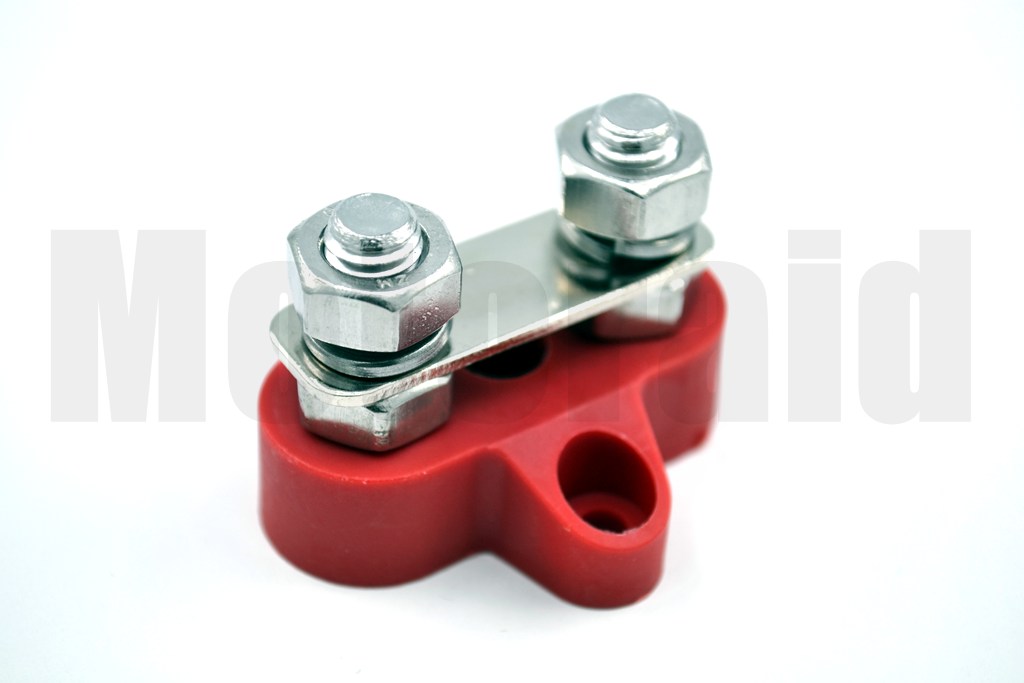Çift Civata Kırmızı Şase Terminali 2XM8 Kutuplu