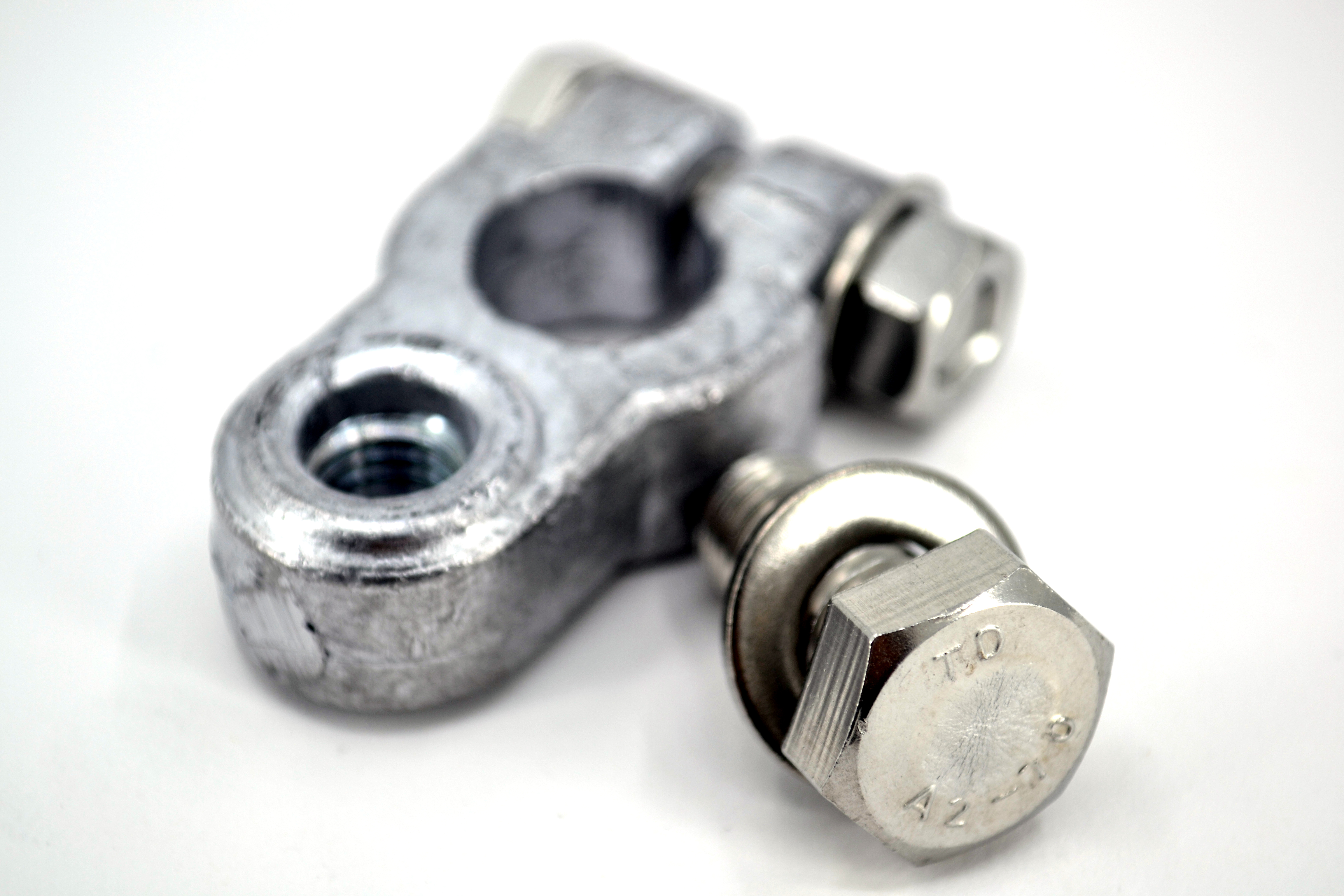 Ağır Hizmet Man Tipi Kurşun Akü Kutup Başı Eksi A2-70 Krom Civata Somun