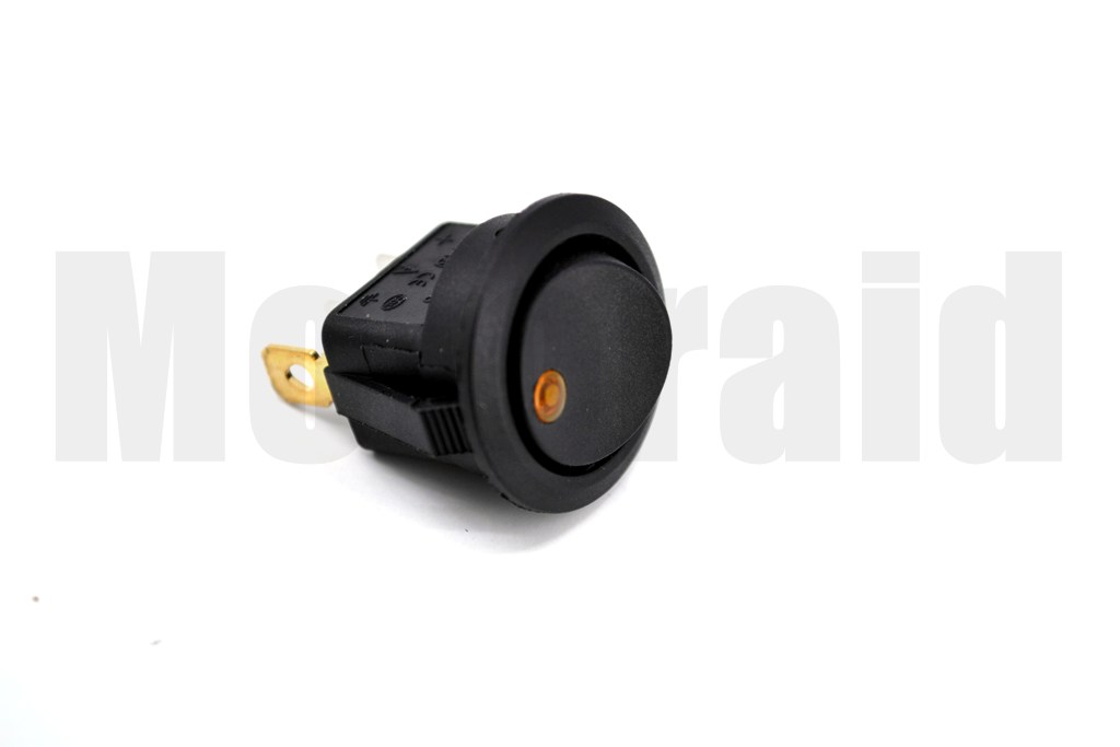 Yuvarlak Sarı Ledli Elektrik Anahtarı 1-0 Işıklı Rocker 12V