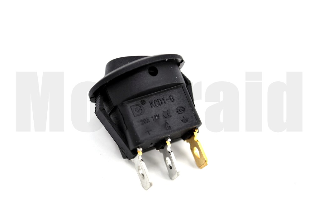 Yuvarlak Sarı Ledli Elektrik Anahtarı 1-0 Işıklı Rocker 12V