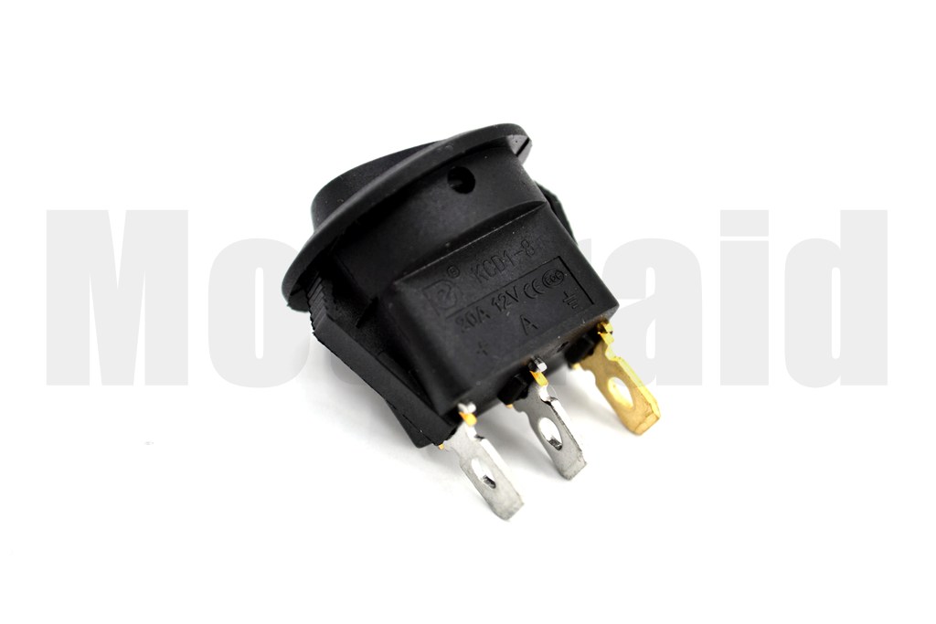 Yuvarlak Yeşil Ledli Elektrik Anahtarı 1-0 Işıklı Rocker 12V