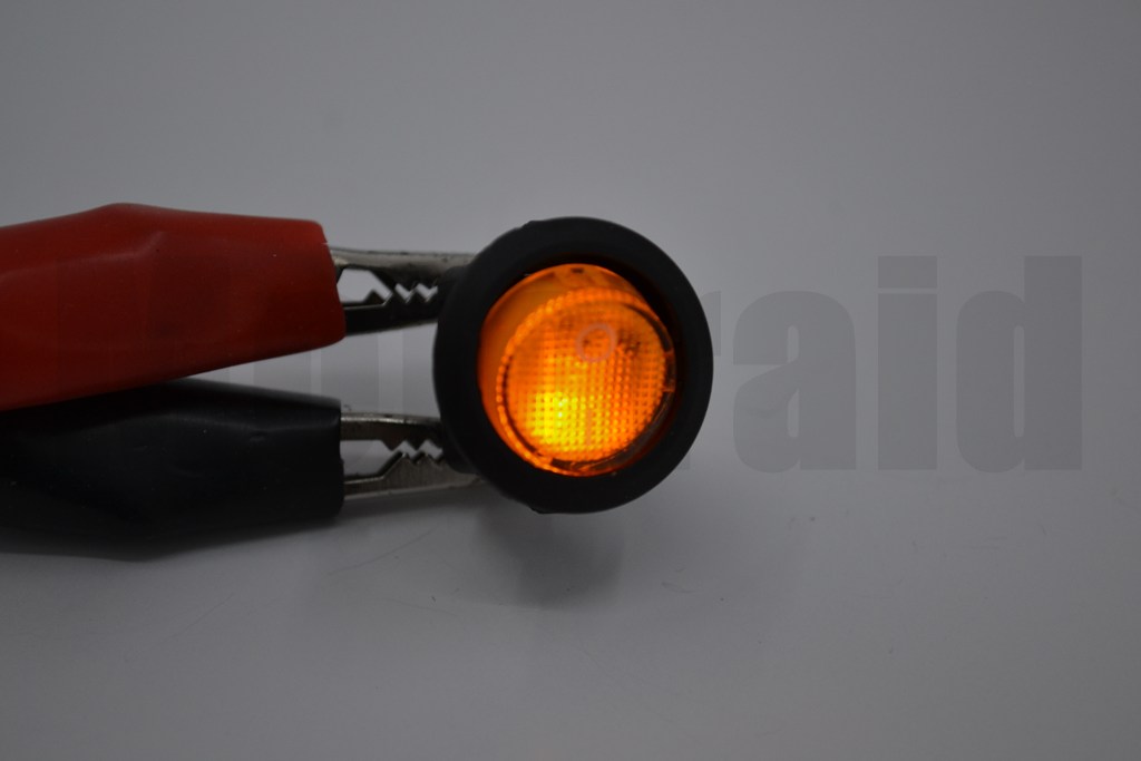 Yuvarlak Sarı Camlı Elektrik Anahtarı 1-0 Işıklı Rocker 12V