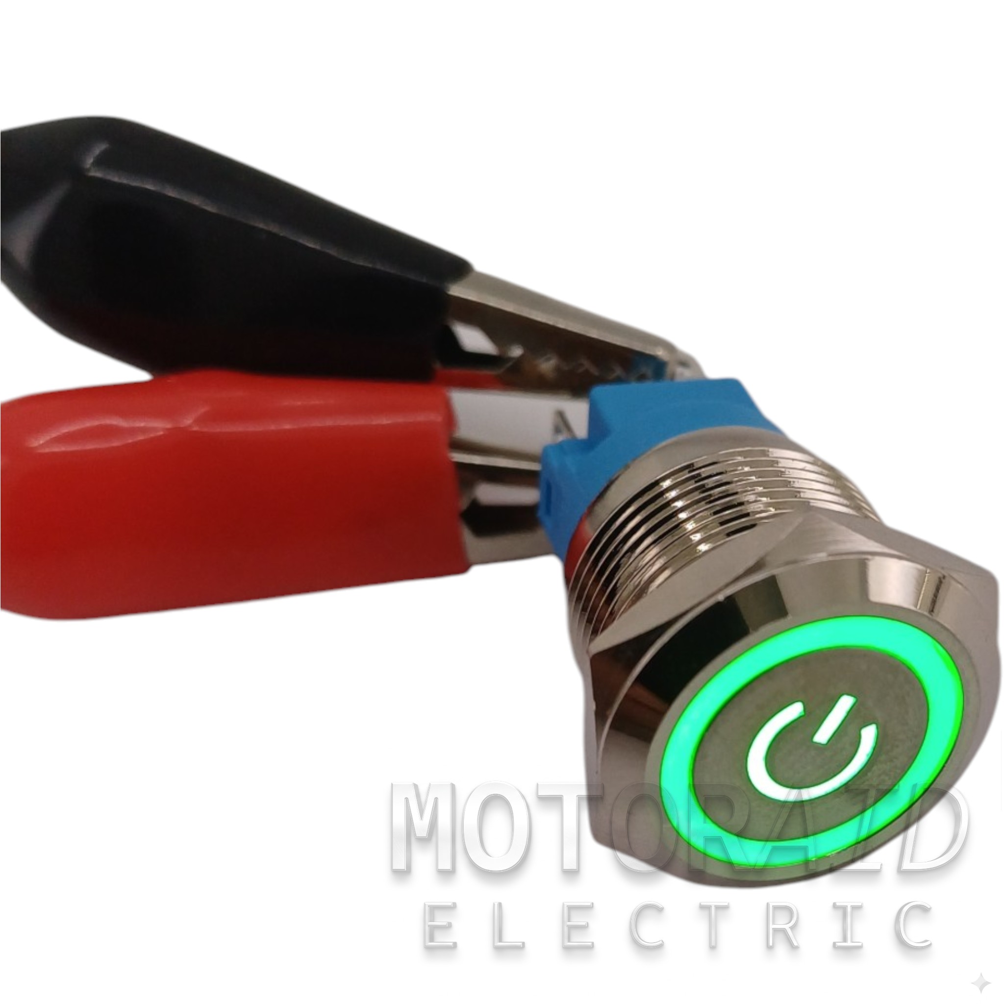19mm POWER Kalıcı Metal Anahtar Yeşil Işıklı 1NO/1NC 12V 24V 1-0 MT-ANK58