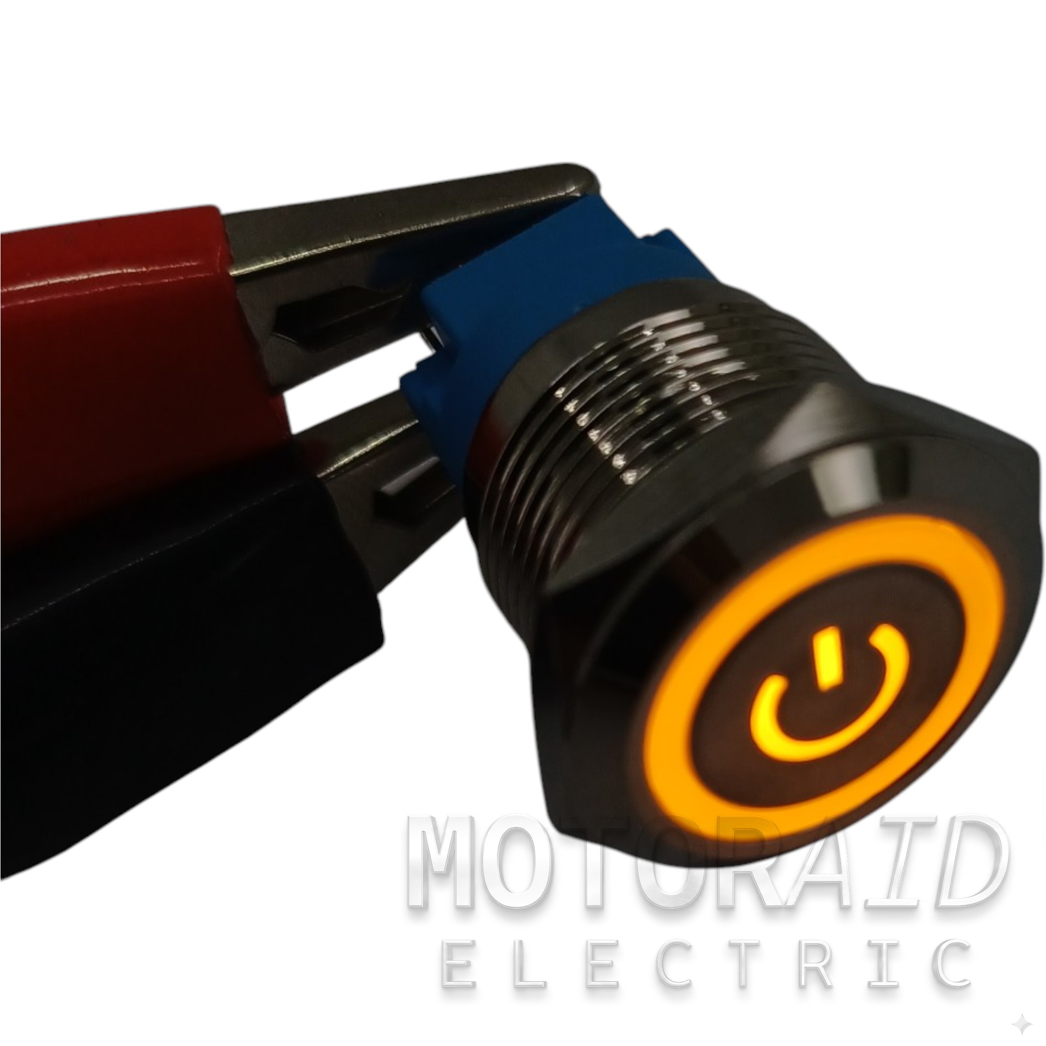 19mm POWER Kalıcı Metal Anahtar Turuncu Işıklı 1NO/1NC 12V 24V 1-0 MT-ANK60