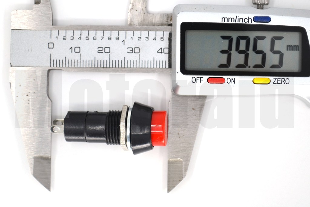 Korna Buton 2P Kırmızı 1-0 12mm Yaylı