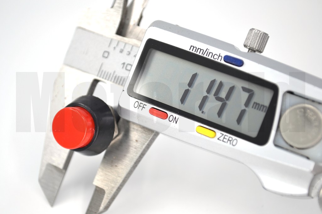 Korna Buton 2P Kırmızı 1-0 12mm Yaylı