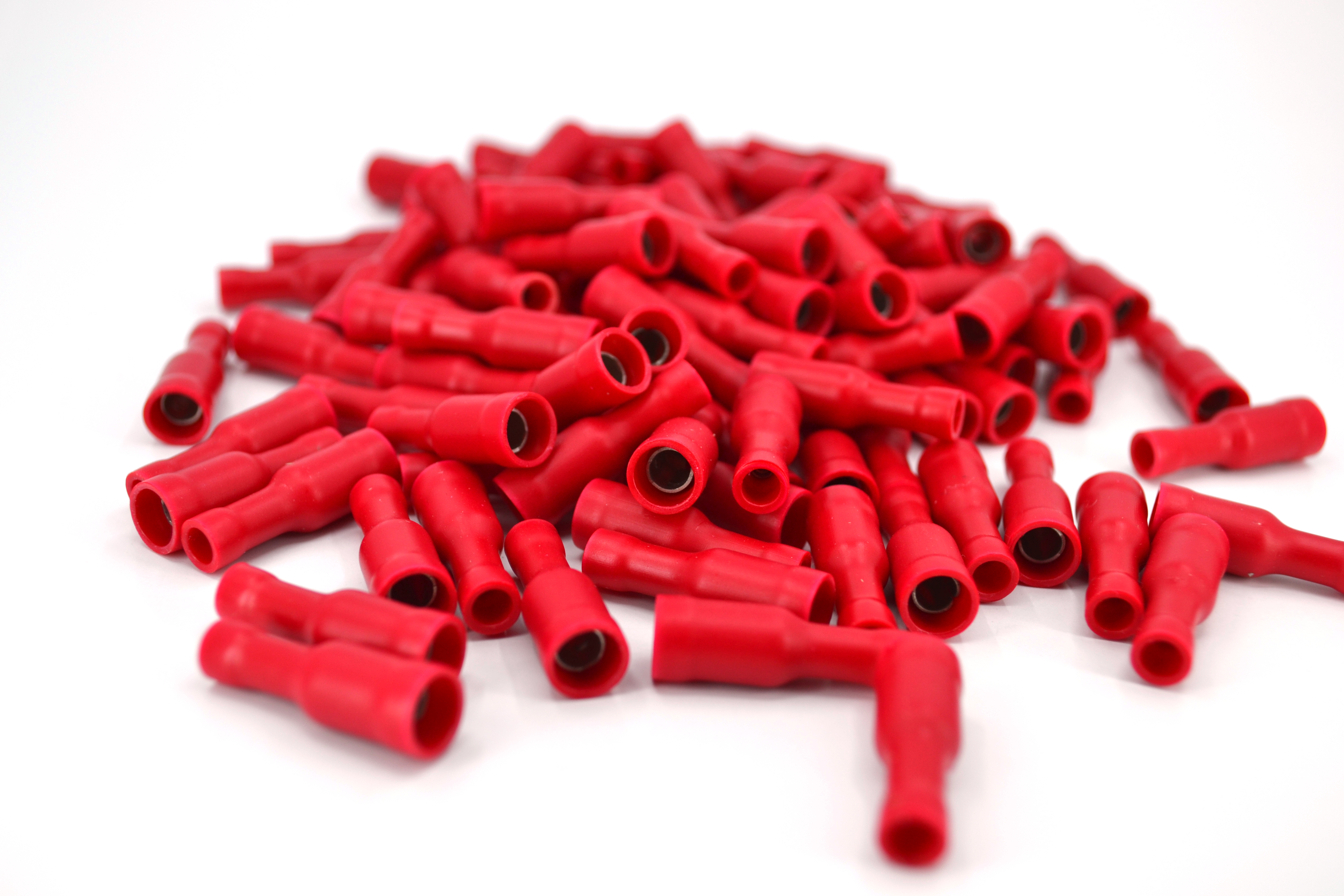 Yuvarlak Dişi Kırmızı 0,50-1,50mm Kablo Ucu Fiş