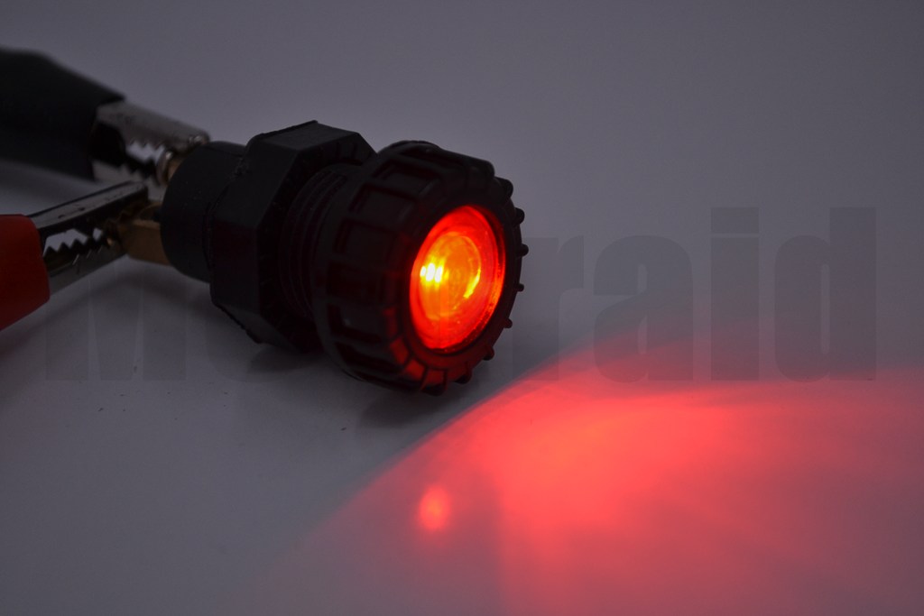 12V 5W 53 Ampullü Kırmızı Göz Lambası 17mm Gösterge İkaz