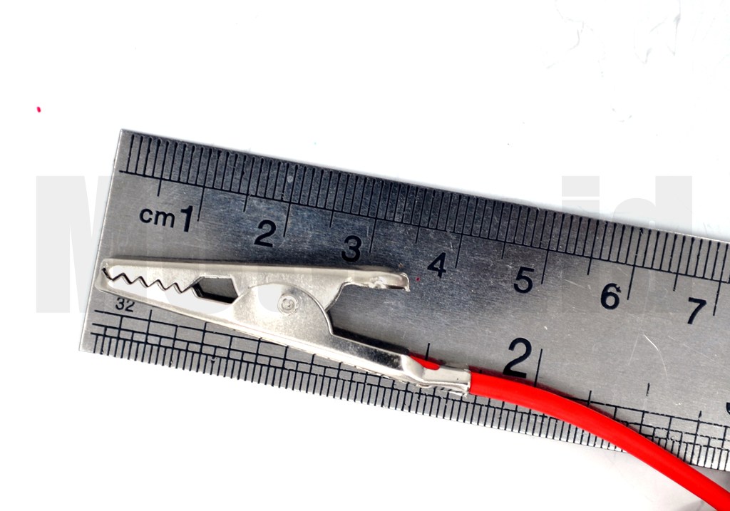 100 Çift Büyük Boy Krokodil 40cm Kablolu Kırmızı Siyah (100 Adet Kablo 200 Adet Krokodil)