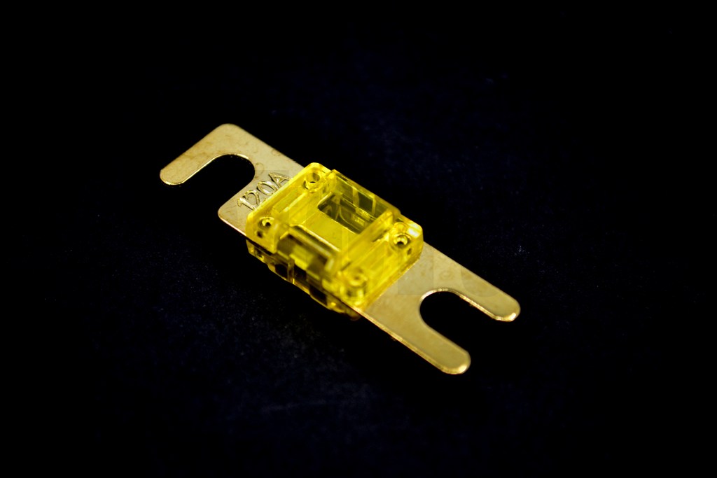 120A Midival Sigorta Şeffaf Gövde Gold Kaplama