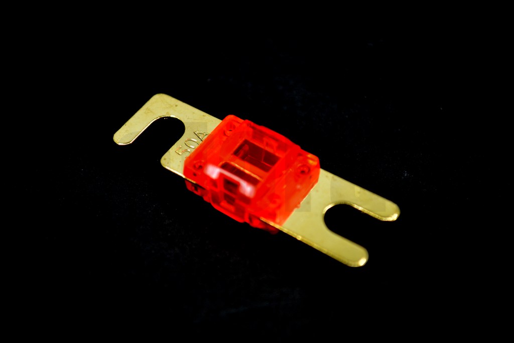 50A Midival Sigorta Şeffaf Gövde Gold Kaplama