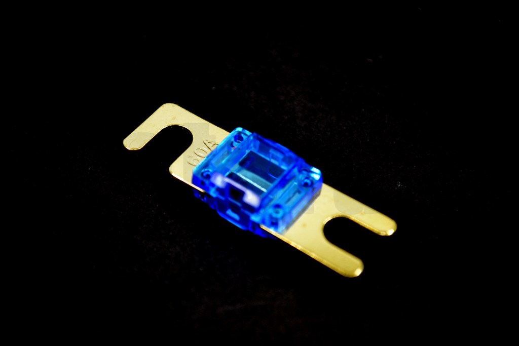 60A Midival Sigorta Şeffaf Gövde Gold Kaplama