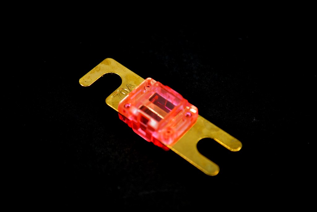 70A Midival Sigorta Şeffaf Gövde Gold Kaplama