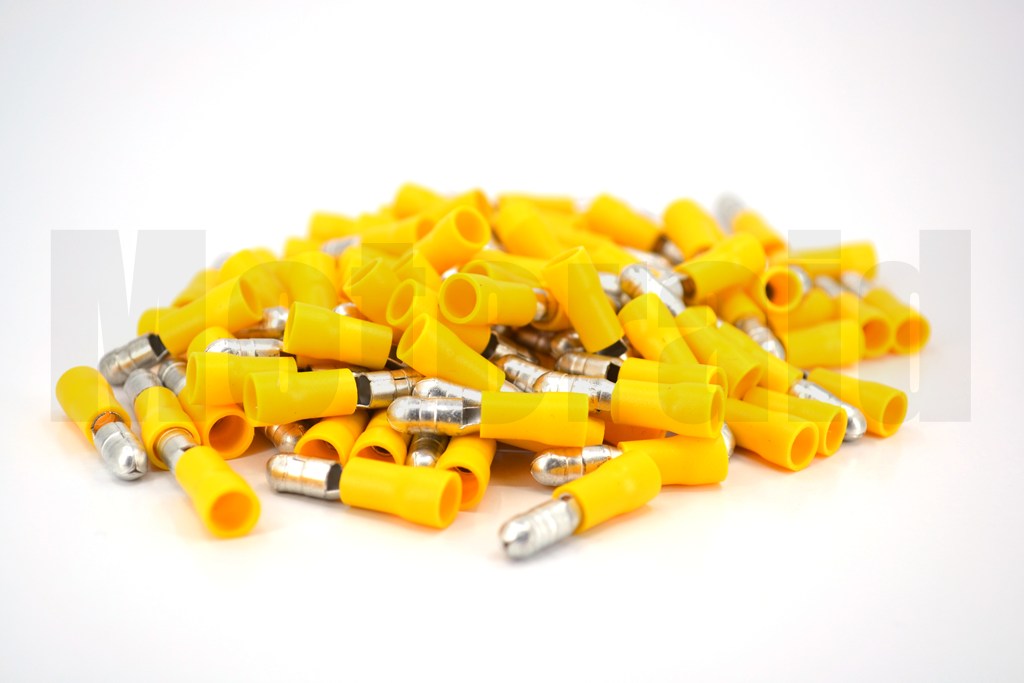 Yuvarlak Erkek Sarı 4,00-6,00mm Kablo Ucu Fiş