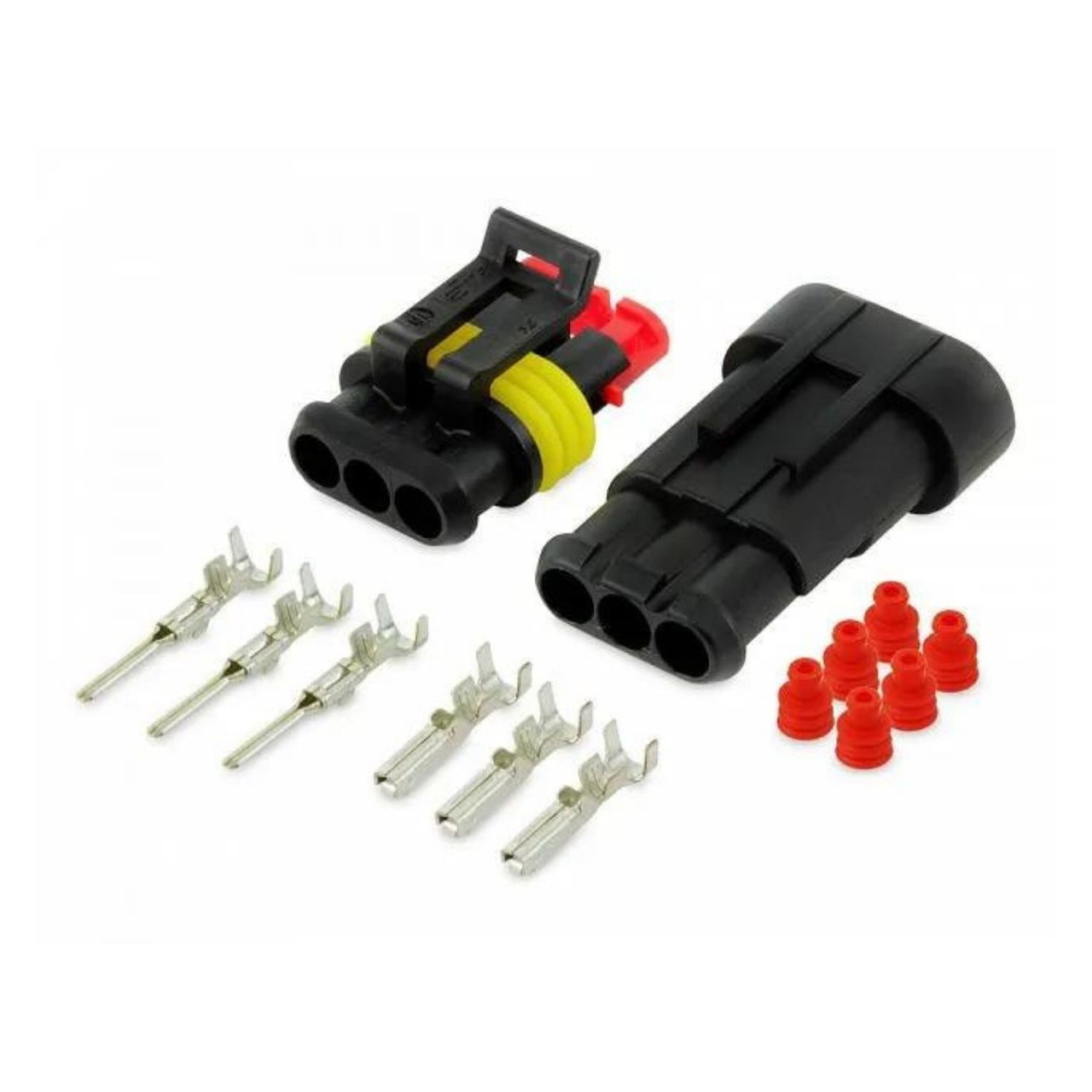 3 Fişli Demonte Süper Seal Erkek Dişi Elektrik Bağlantı Soketi