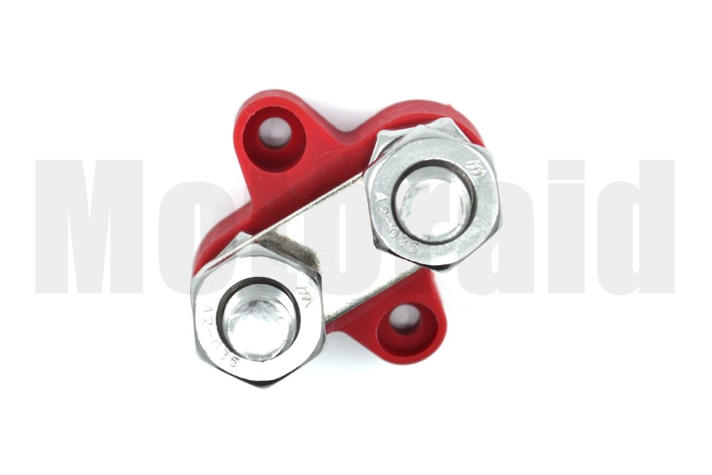 Çift Civata Kırmızı Şase Terminali 2XM10 Kutuplu