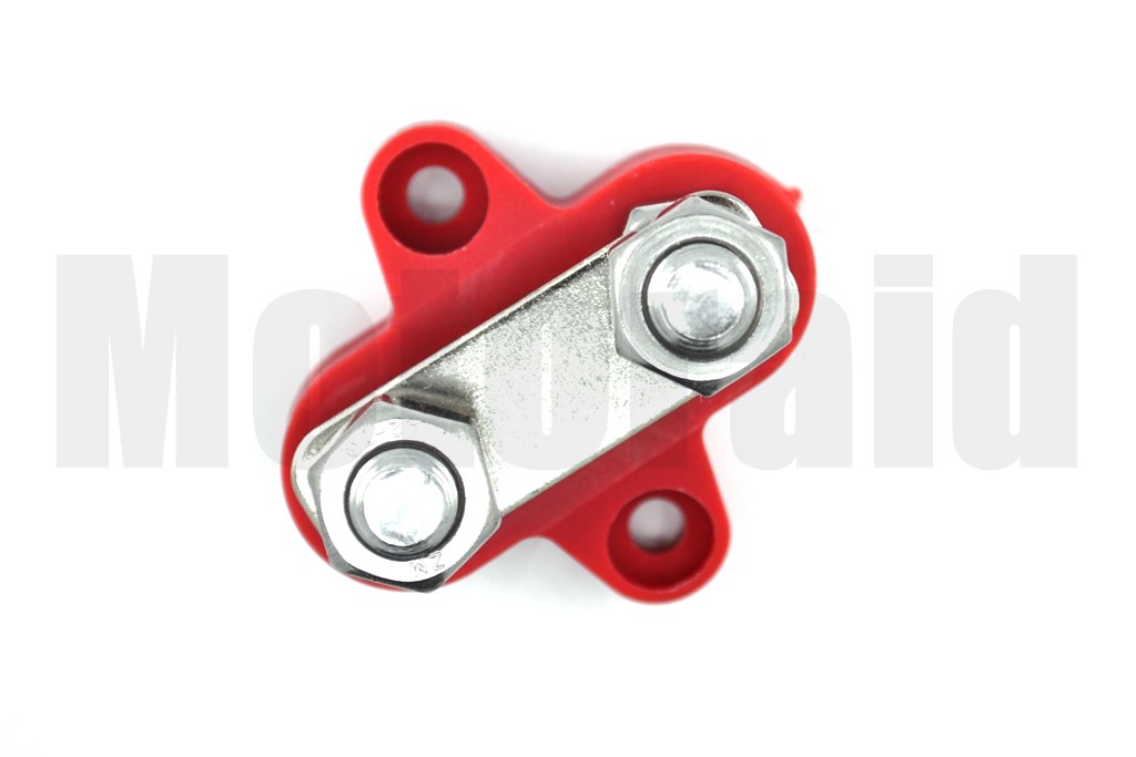 Çift Civata Kırmızı Şase Terminali 2XM8 Kutuplu