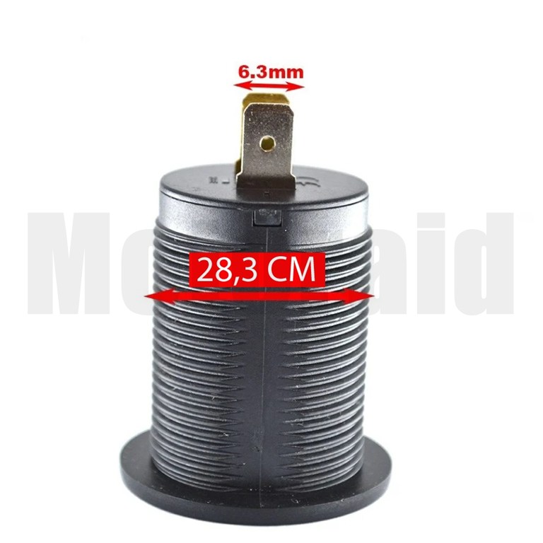 12V 24V DC USB 3,1A Type-C PD Şarj Port Yuvarlak