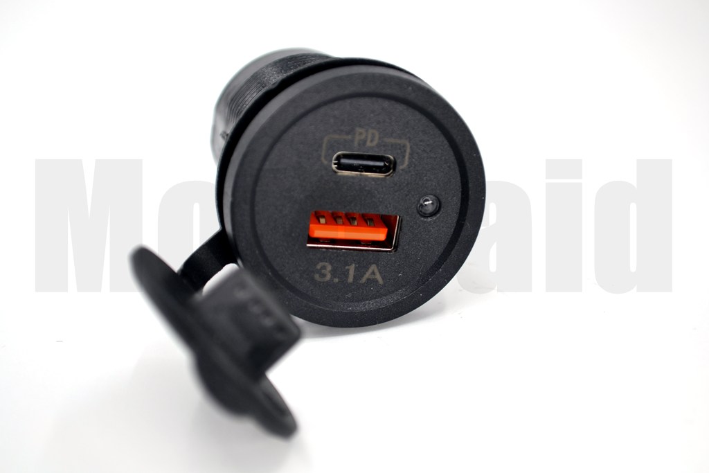 12V 24V DC USB 3,1A Type-C PD Şarj Port Yuvarlak