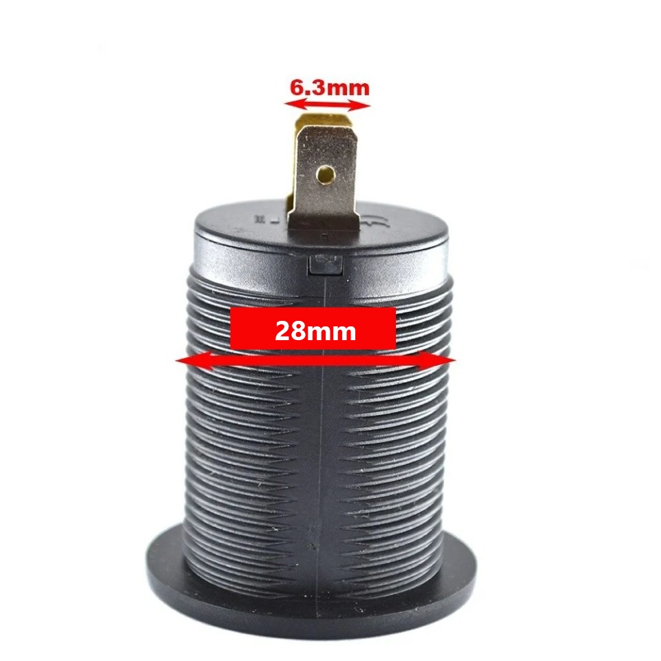 12V 24V DC USB QC3.0 Şarj Port Kadran Voltmetreli Anahtarlı Yuvarlak